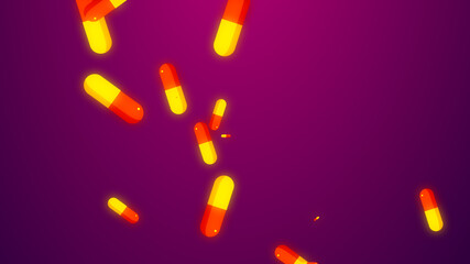 Drug prescription for pills medicine capsule pattern background. Abstract healthcare technology and science medical concept.