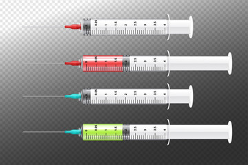 Medical syringe for injection and vaccination