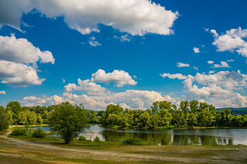 Sodros lake beach on Danube in Novi Sad, Serbia