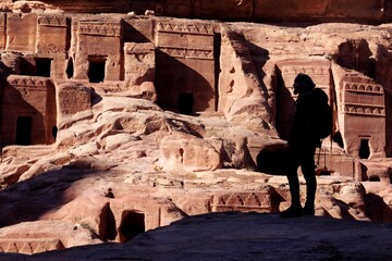 Wanderer in Petra Jordanien