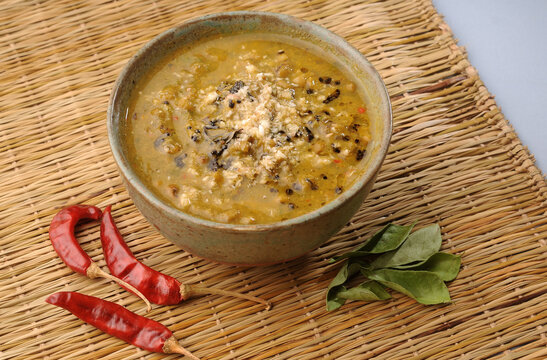 Moong Daal Or Mung Bean Daal Tadka. Indian Food