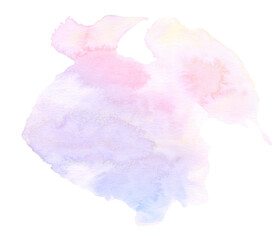 Multicolored watercolor frame with unique spots, spills and strokes. Creative background for design.