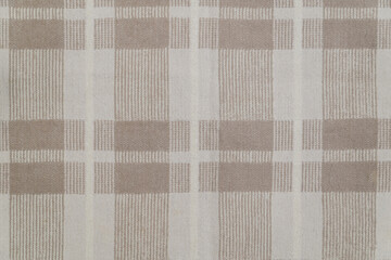 texture of pastel-colored checkered fabric. cotton material background