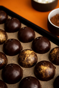 Molded chocolate shells for hot chocolate bombs
