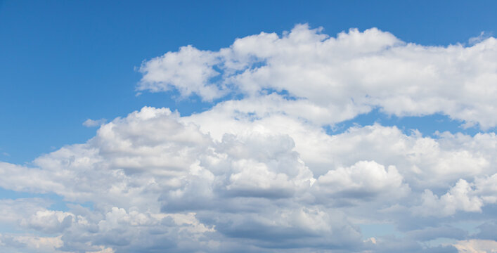 White clouds on ab blue sky, background, sky replacement image
