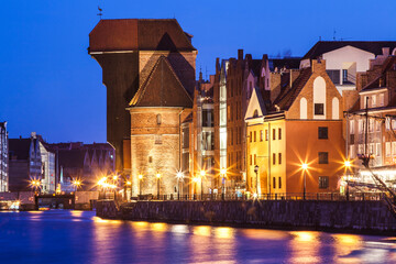 Evening Gdansk, Poland in Europe