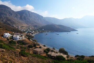 Fototapeta na wymiar Emporios Bucht Kalymnos Griechenland