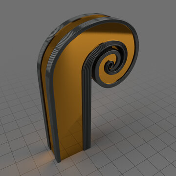 Art deco tendril shape