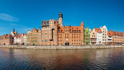 View of the historic part of the city of Gdansk, Poland in Europe