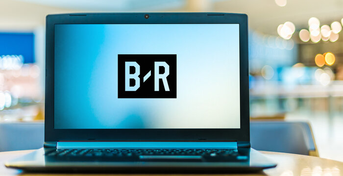 Laptop Computer Displaying Logo Of Bleacher Report