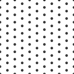 Square seamless background pattern from black clock symbols. The pattern is evenly filled. Vector illustration on white background