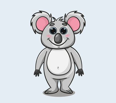 vector illustration of cute cartoon koala

