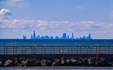 chicago skyline from Indiana