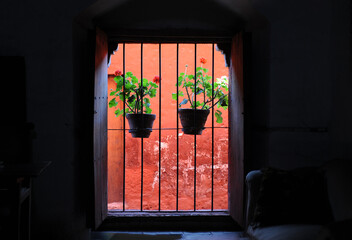 fenêtre d'un cloître Pérou 