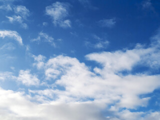 Beautiful blue cloudy sky, Nature background.