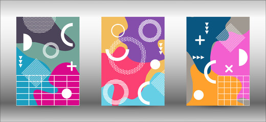 A set of modern abstract covers.