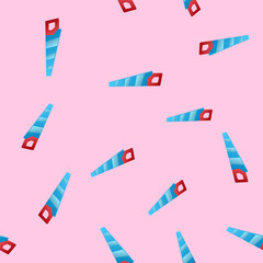 Saw blade icon in flat style. Working tools illustration on white isolated background. Hammer seamless pattern business concept