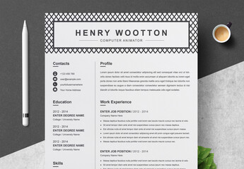 Minimalist Creative Cover Letter and Resume Layout