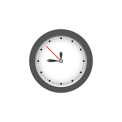 Clock on a white background, vector illustration	