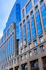 Fototapeta premium View on a new multistory high rise office building