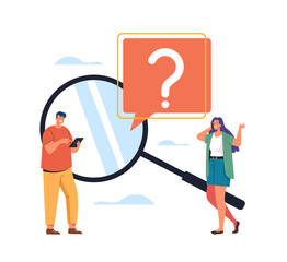Guides FAQ support question mark phone call concept. Vector flat graphic design illustration