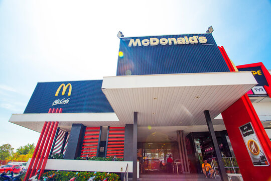 Langkawi, Malaysia - 30 January, 2020, Tuesday, Langkawi , Patai Chenang. Place sell free duty stuff  and Mc Donalds / Langkawi is the Duty free zone