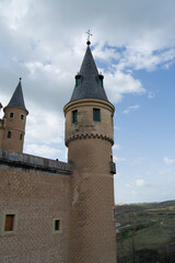 Fototapeta na wymiar Tower of Alcazar Castle in Segovia, Spain