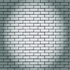 White brick wall seamless background. Vector illustration.