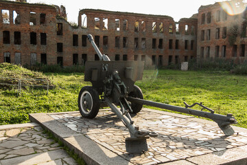 The fortress is a nut. An ancient wooden fortress on the island. Walnut Island. Schlissenburg.