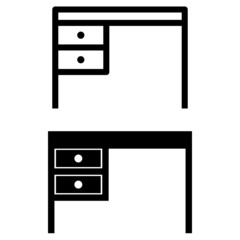 Furniture black icons Vector set. Furniture illustration symbol collection.