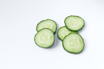 Cucumber on a white background isolated close-up