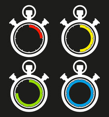 analog timer icon set stopwatch logo