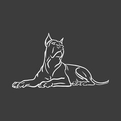 pitbull for logo, symbol, simple illustration, sport team emblem, mascot, design element and label, security idea,