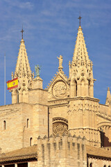 Fototapeta na wymiar Torre del Angel año 1117.Palacio Real de la Almudaina , siglos XIII-XXI. Palma.Mallorca.Islas Baleares. Spain.