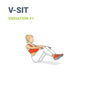 V sit twist exercise top