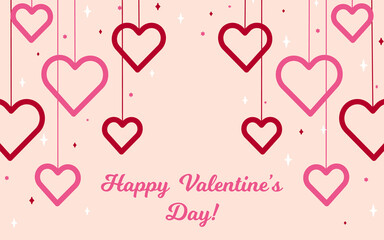 Happy valentines day and weeding design elements. Vector illustration. Colour Background With Hearts. . Be my Valentine.