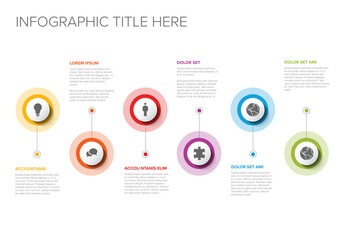 Infographic Horizontal Timeline Layout