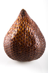 Salak or snake fruit isolated on white background.