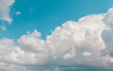 Light clouds on the colorful sky.