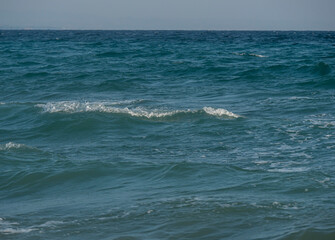 Obraz premium blue sea wave landscape horizon