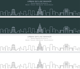 Campinas Single Line Skyline Profile Banner