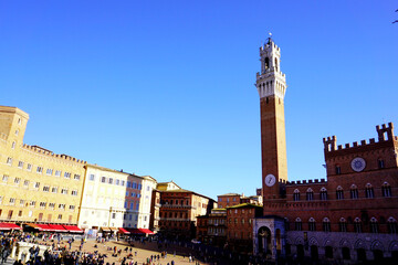 Obraz premium piazza del campo city. Location of Palio di Siena