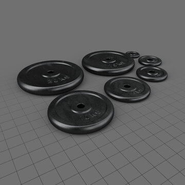 Barbell weight plate set