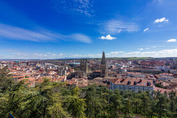 View of the cathedral of Burgos (Spain)