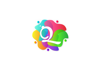 Letter Q Logotype Gradient Colorful, Logo Template Design Vector.