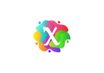 Letter X Logotype Gradient Colorful, Logo Template Design Vector.