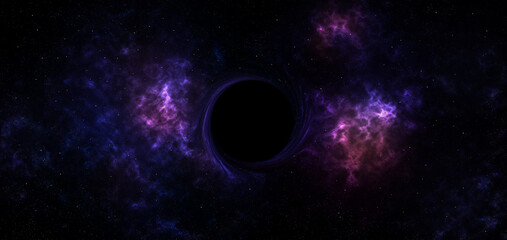 Obraz na płótnie Canvas Black hole in a space