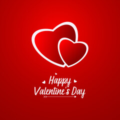 Illustration vector graphic of "happy valentine's day" With two love perfect for social media post