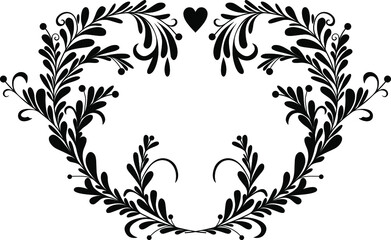 Vintage decorative hearts in the form of frames