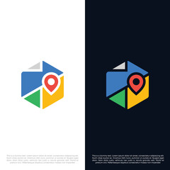 Map Location Logo and GPS. Abstract Location Symbol. Map Pin Logo Design